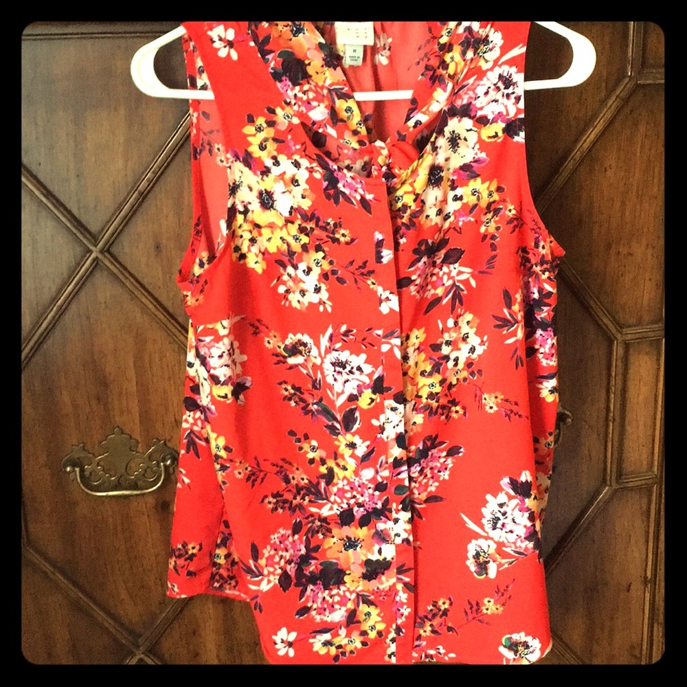 A New Day floral sleeveless tunic